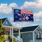 World Cup USA 2026 America Celebrate 250 Years Grommet Flag