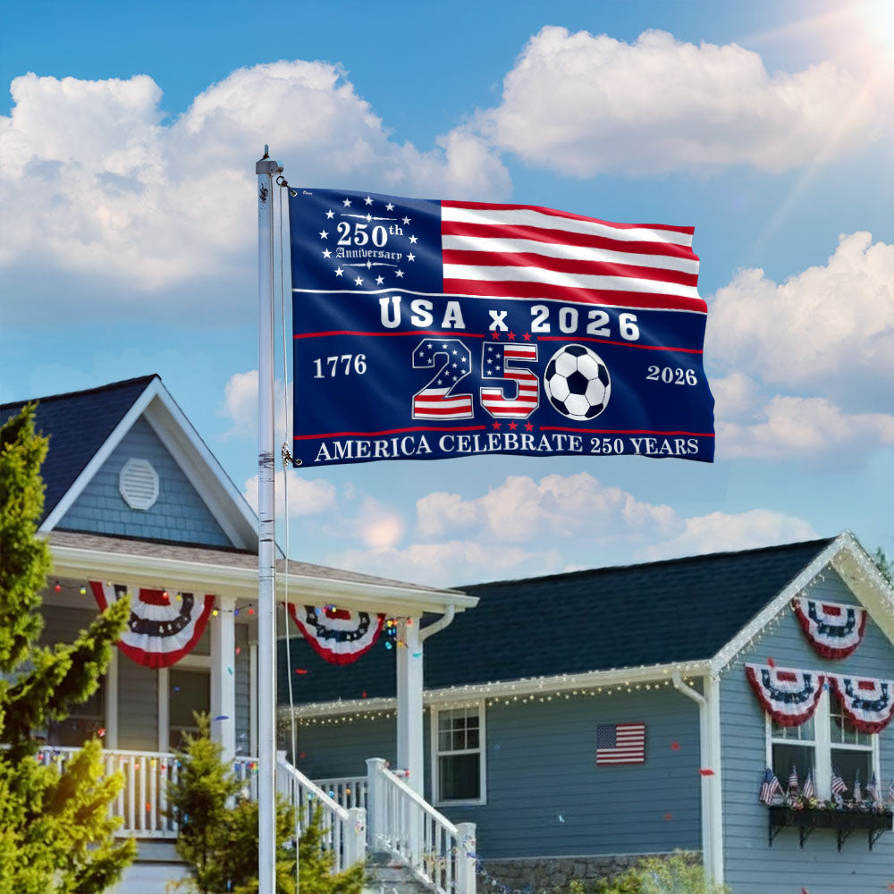 World Cup USA 2026 America Celebrate 250 Years Grommet Flag