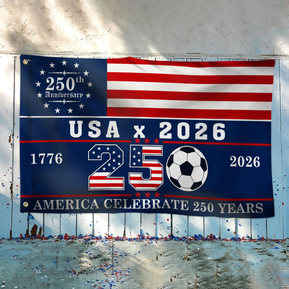 World Cup USA 2026 America Celebrate 250 Years Grommet Flag