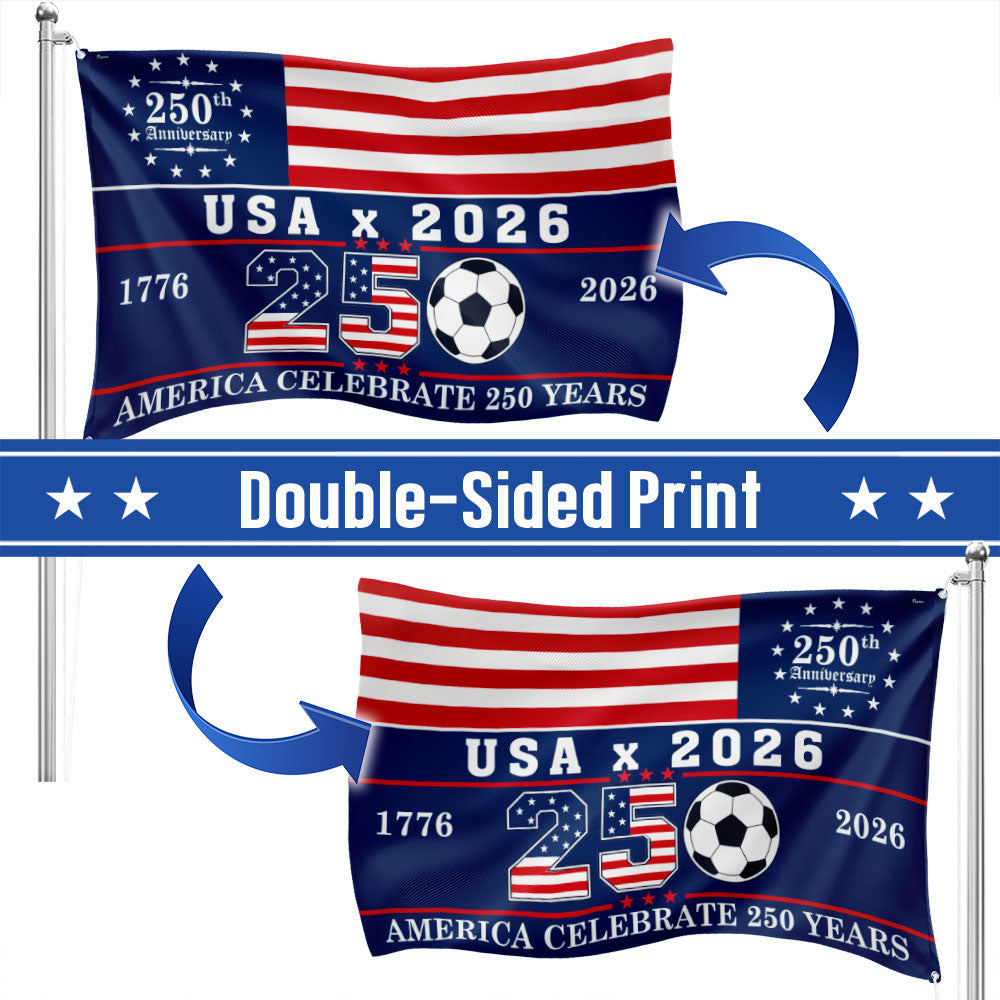 World Cup USA 2026 America Celebrate 250 Years Grommet Flag