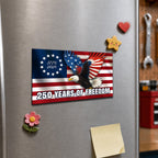 250 Years of Freedom Betsy Ross Flag 1776 2026 Eagle Car Magnet