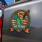 250th Anniversary Patriotic Liberty with Eagle Independence Day Car Magnet