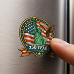250th Anniversary Patriotic Liberty with Eagle Independence Day Car Magnet
