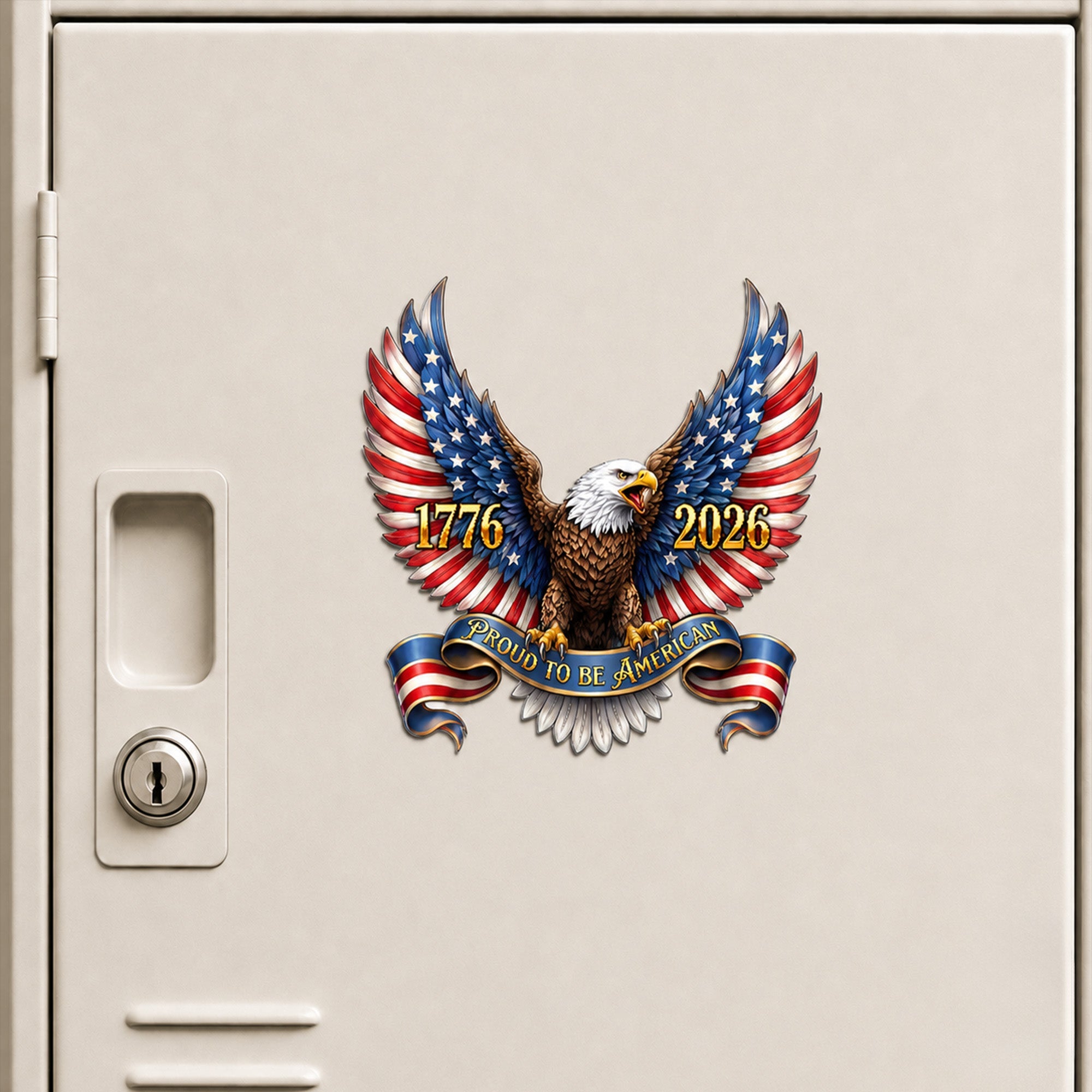 250th Anniversary Patriotic Eagle Proud to Be American Car Magnet