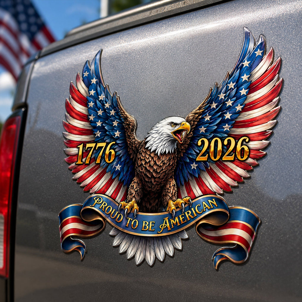250th Anniversary Patriotic Eagle Proud to Be American Car Magnet
