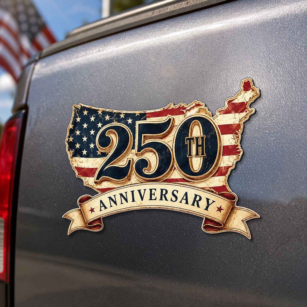 Celebrating 250 Years of Independence American Maps Retro Car Magnet