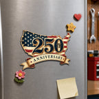 Celebrating 250 Years of Independence American Maps Retro Car Magnet