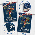 250 Years of Blessings 1776 2026 Faith Freedom Christian Cross US Flag
