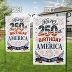 Happy Birthday 250th Anniversary America US Flag for Patriotic Decor