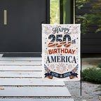 Happy Birthday 250th Anniversary America US Flag for Patriotic Decor