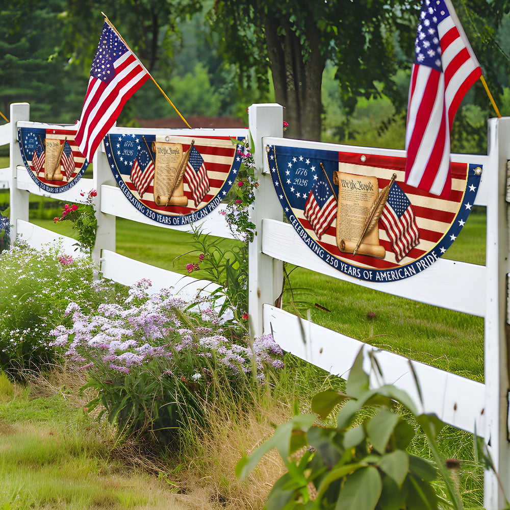 Celebrating 250 Years of American Pride We The People Retro Fan Flag