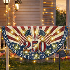 Patriotic Flag, Celebrating 250 Years of Independence Solar Led Fan Flag