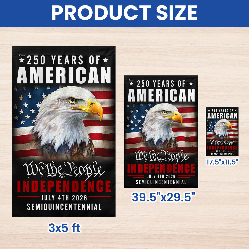 We The People Eagle Flag for July 4th America 250th Anniversary Decor