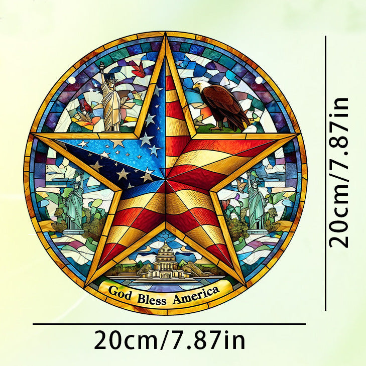 Independence Day 250Th Anniversary Acrylic Decoration Hanging Sign Home Decor Window Porch Hanging Usa Cross Border