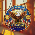250th  Anniversary Of Freedom Commemorative Colorful Acrylic Sun Catcher Acrylic Material Patriotic Bald Eagle Window Hanging