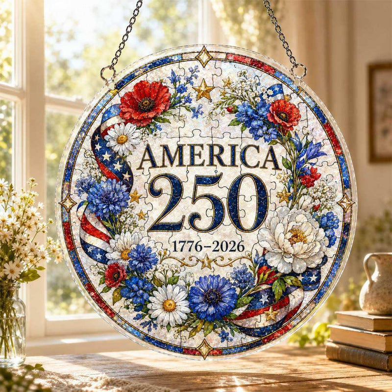 Acrylic Puzzle Suncatcher Ornament 250th Anniversary Acrylic Puzzle