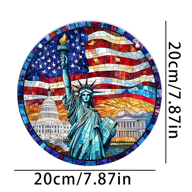 Independence Day 250Th Anniversary Acrylic Decoration Hanging Sign Home Decor Window Porch Hanging Usa Cross Border