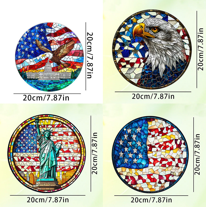 Independence Day 250Th Anniversary Acrylic Decoration Hanging Sign Home Decor Window Porch Hanging Usa Cross Border