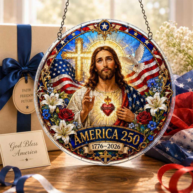 Acrylic Puzzle Suncatcher Ornament 250th Anniversary Acrylic Puzzle