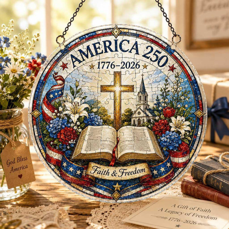 Acrylic Puzzle Suncatcher Ornament 250th Anniversary Acrylic Puzzle