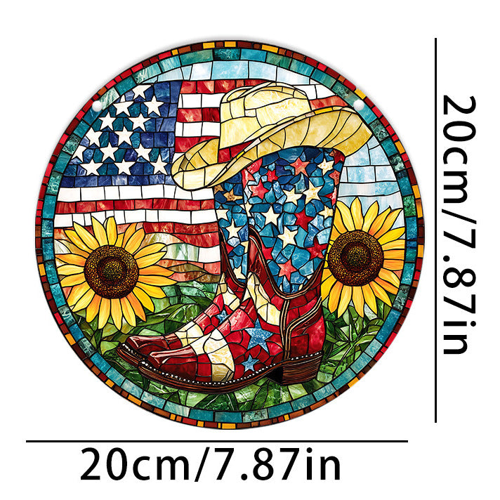 Independence Day 250Th Anniversary Acrylic Decoration Hanging Sign Home Decor Window Porch Hanging Usa Cross Border