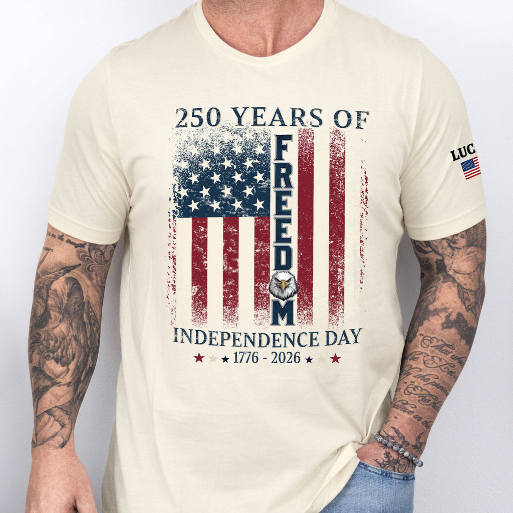 250 Years of Freedom Personalized Shirt, Independence Day Eagle T-Shirt
