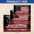 America 250th Anniversary 1776 2026 Custom Flag, Personalized We The People Patriotic Grommet Flag