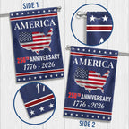 Flagwix American Flag - 250th Anniversary Semiquincentennial America Map Flag