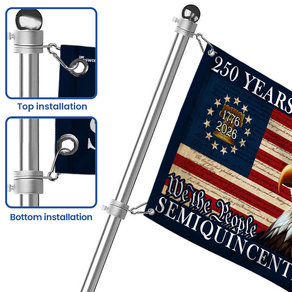 250 Years of Freedom Eagle American Grommet Flag Semiquincentennial