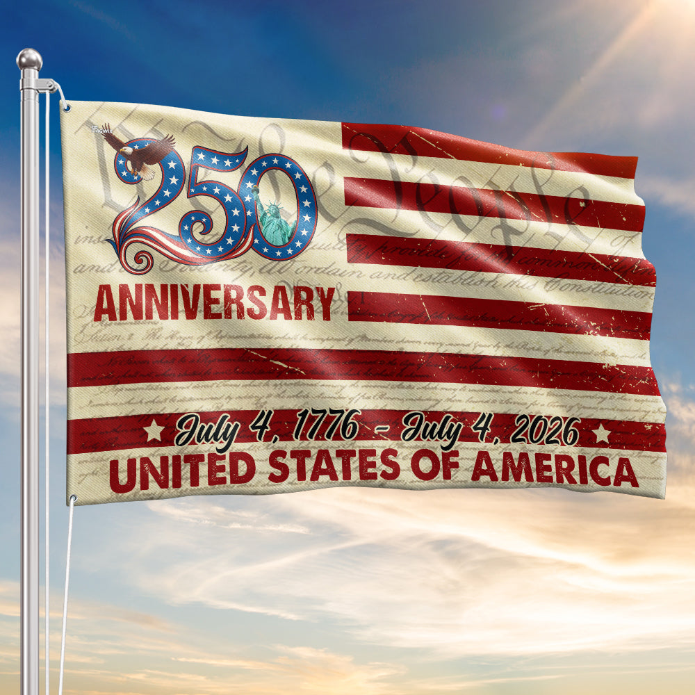 Flagwix 250th Anniversary US Grommet Flag - July 4, 2026 United States of America