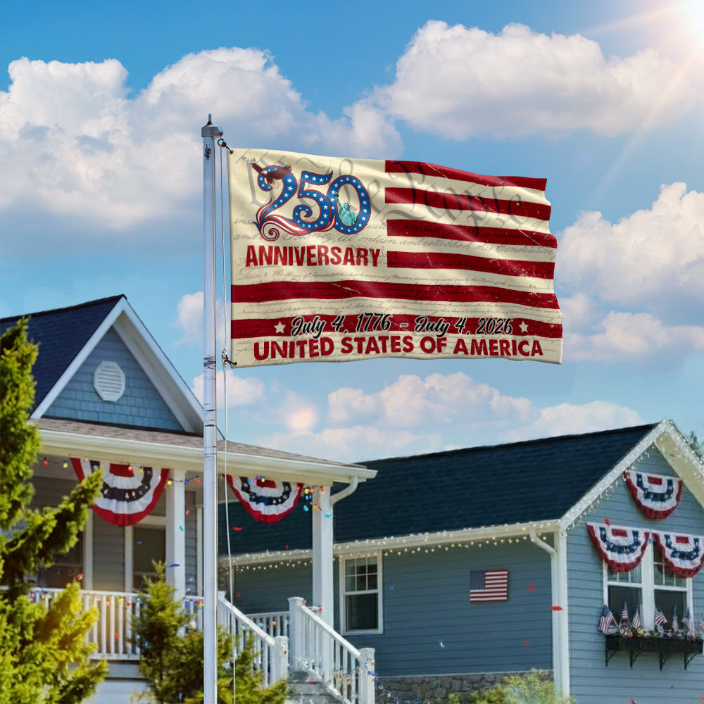 Flagwix 250th Anniversary US Grommet Flag - July 4, 2026 United States of America