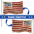 Flagwix 250th Anniversary US Grommet Flag - July 4, 2026 United States of America