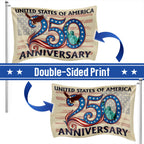 1776 2026 Grommet Patriotic Flag for America 250th Anniversary