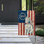Flagwix Patriotic Cat Garden Flag - 250th Anniversary Paw Prints Betsy Ross Flag Decor