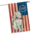 Flagwix Patriotic Cat Garden Flag - 250th Anniversary Paw Prints Betsy Ross Flag Decor