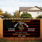 Flagwix USA 250th Anniversary Fence Banner – Don’t Tread On Me Gadsden Flag Patriotic Design