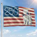 Flagwix Patriotic Cat Grommet Flag - 250th Anniversary Paw Prints 1776-2026 Decor