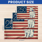 Flagwix Patriotic Cat Grommet Flag - 250th Anniversary Paw Prints 1776-2026 Decor