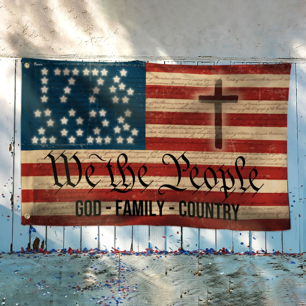 Flagwix We The People Grommet Flag 1776 - 2026 God Family Country 250th Anniversary