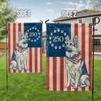 Betsy Ross Paw Prints Dog German Shepherd Flag for 250th Anniversary