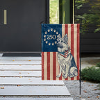 Betsy Ross Paw Prints Dog German Shepherd Flag for 250th Anniversary