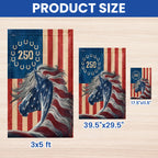 Flagwix Patriotic Horse Garden Flag - 250th Anniversary Horse Prints Betsy Ross Flag Decor