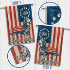 Flagwix Patriotic Dachshund Garden Flag - 250th Anniversary Paw Wiener Prints Betsy Ros Flag Decor