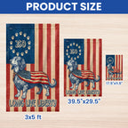 Flagwix Patriotic Dachshund Garden Flag - 250th Anniversary Paw Wiener Prints Betsy Ros Flag Decor