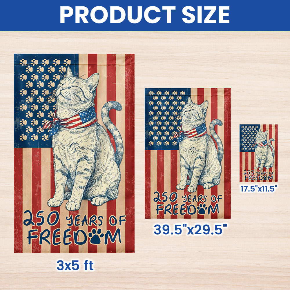 Flagwix Patriotic Cat Garden Flag - 250th Anniversary Paw Prints US  Flag Decor