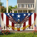 250 Years of Freedom Non-Pleated Fan Flag Patriotic Eagle Bunting