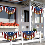 250 Years of Freedom Non-Pleated Fan Flag Patriotic Eagle Bunting