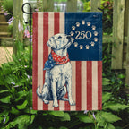 Flagwix Patriotic Labrador Retriever  Garden Flag - 250th Anniversary Paw Prints Betsy Ross Flag Decor