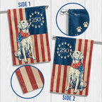 Flagwix Patriotic Labrador Retriever  Garden Flag - 250th Anniversary Paw Prints Betsy Ross Flag Decor
