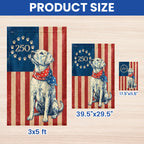Flagwix Patriotic Labrador Retriever  Garden Flag - 250th Anniversary Paw Prints Betsy Ross Flag Decor